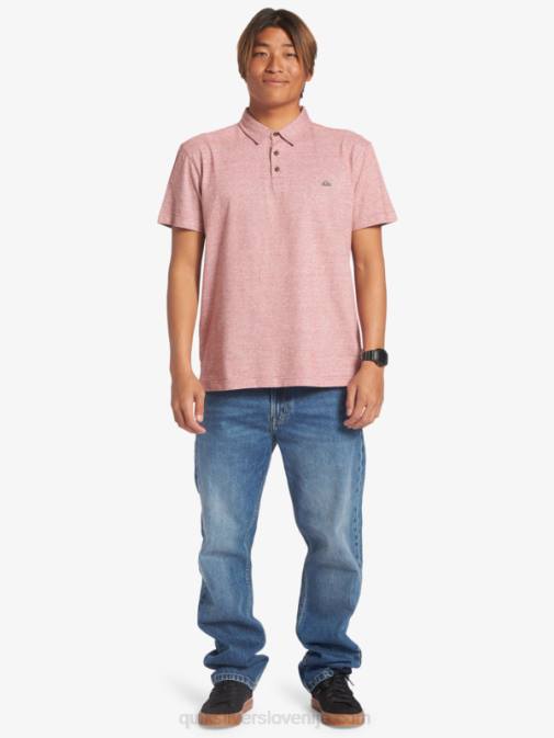 Quiksilver PJ4H478 moški rdeči oker polo majica s kratkimi rokavi sunset cruise