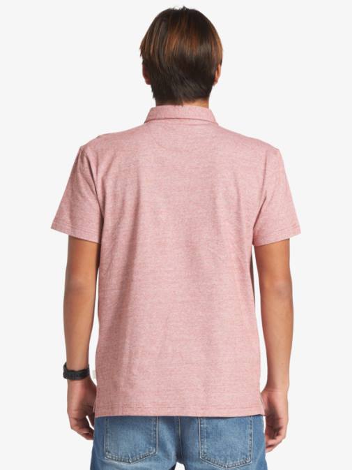 Quiksilver PJ4H478 moški rdeči oker polo majica s kratkimi rokavi sunset cruise