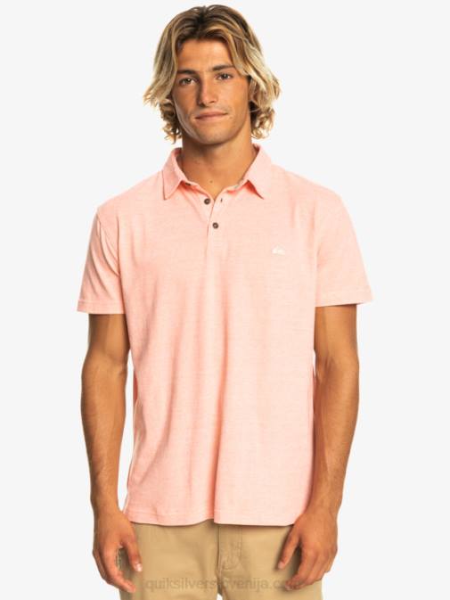 Quiksilver PJ4H480 moški svež losos polo majica s kratkimi rokavi sunset cruise