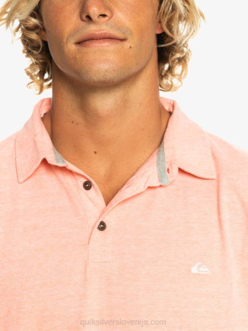 Quiksilver PJ4H480 moški svež losos polo majica s kratkimi rokavi sunset cruise