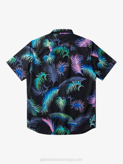 Quiksilver PJ4H551 moški črna tropska napaka tropical glitch srajca s kratkimi rokavi