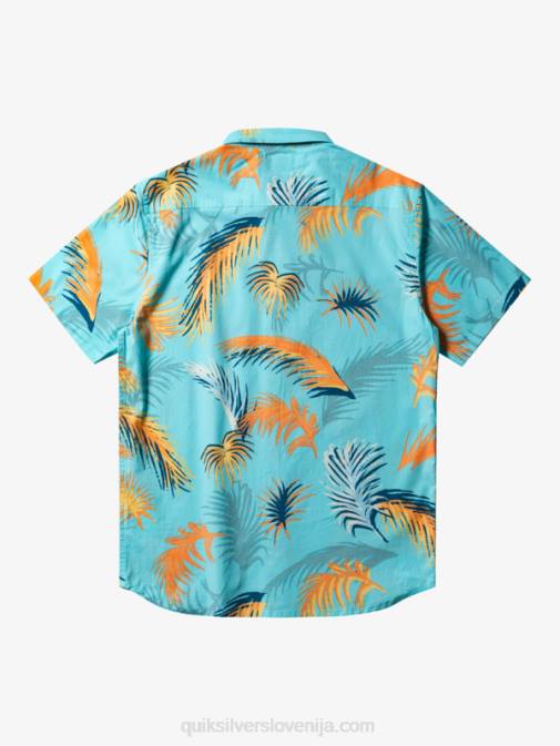 Quiksilver PJ4H552 moški angel modra tropska napaka tropical glitch srajca s kratkimi rokavi