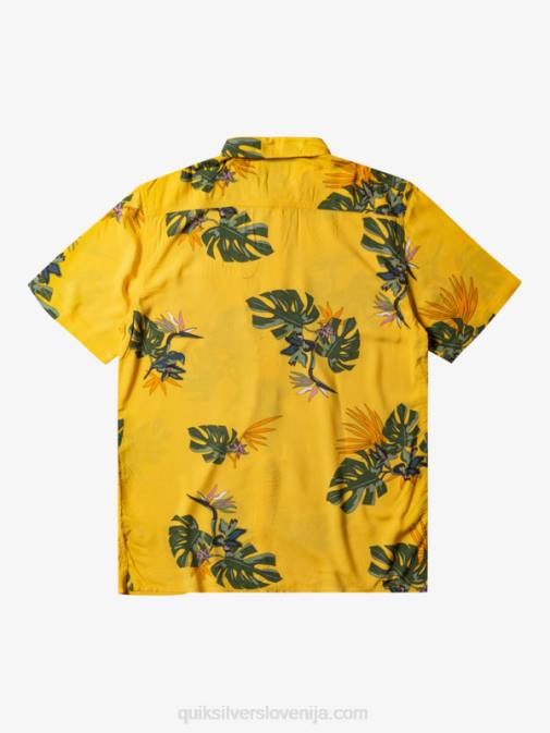 Quiksilver PJ4H651 moški rumenjak cvetlični ss cvetlična majica s kratkimi rokavi