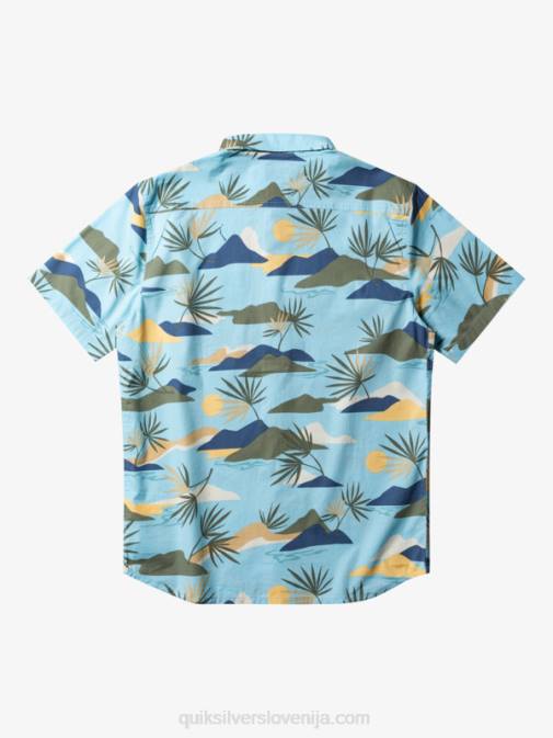 Quiksilver PJ4H665 moški nebesno modra počasna omamljenost ss slow dazed majica s kratkimi rokavi