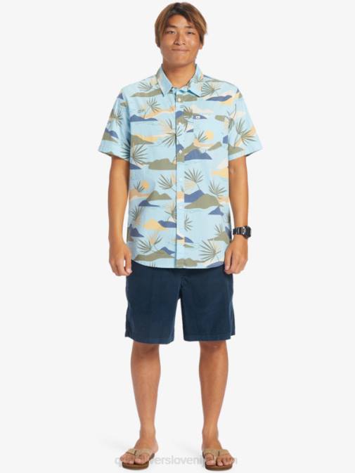 Quiksilver PJ4H665 moški nebesno modra počasna omamljenost ss slow dazed majica s kratkimi rokavi
