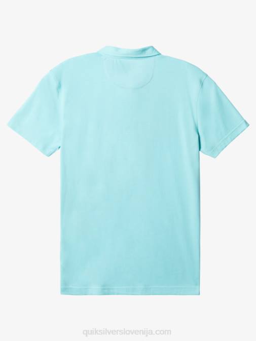 Quiksilver PJ4H749 moški angelsko modra stripe lite polo majica s kratkimi rokavi