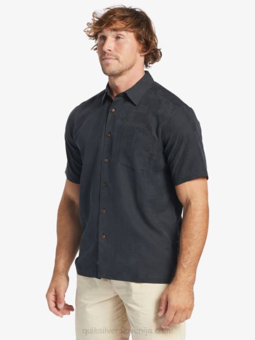 Quiksilver PJ4H798 moški Črna srajca s kratkimi rokavi waterman manele bay