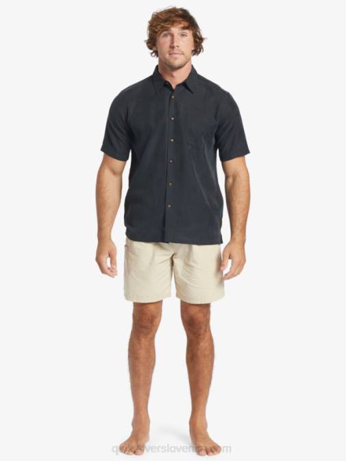 Quiksilver PJ4H798 moški Črna srajca s kratkimi rokavi waterman manele bay
