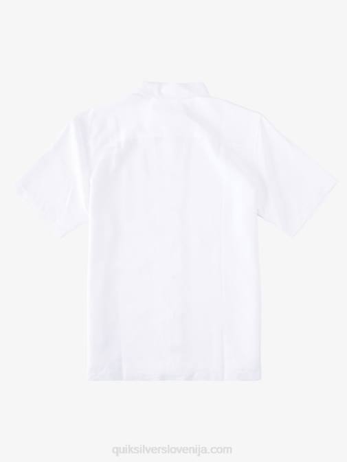 Quiksilver PJ4H799 moški bela srajca s kratkimi rokavi waterman manele bay