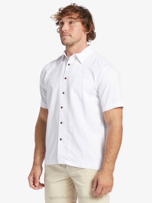Quiksilver PJ4H799 moški bela srajca s kratkimi rokavi waterman manele bay
