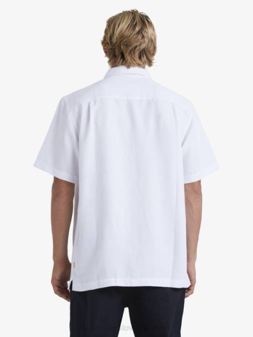 Quiksilver PJ4H799 moški bela srajca s kratkimi rokavi waterman manele bay