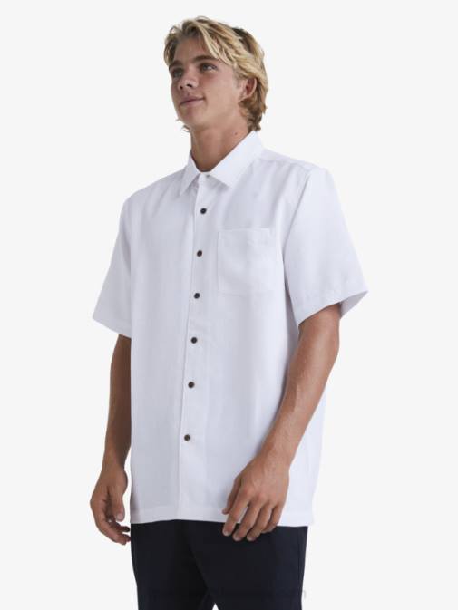 Quiksilver PJ4H799 moški bela srajca s kratkimi rokavi waterman manele bay