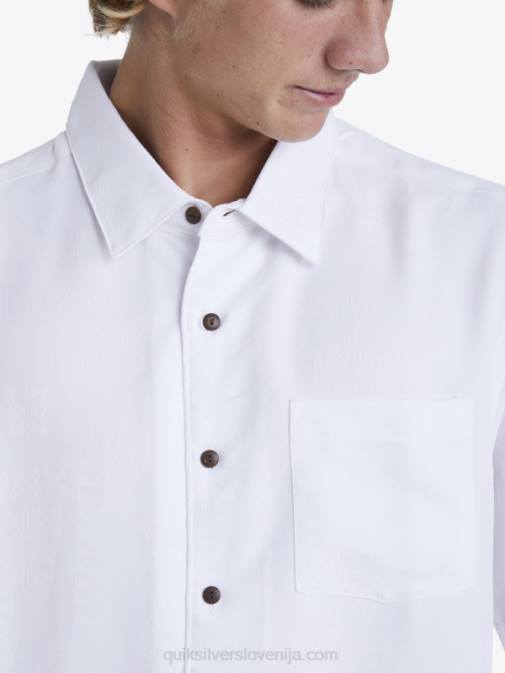 Quiksilver PJ4H799 moški bela srajca s kratkimi rokavi waterman manele bay
