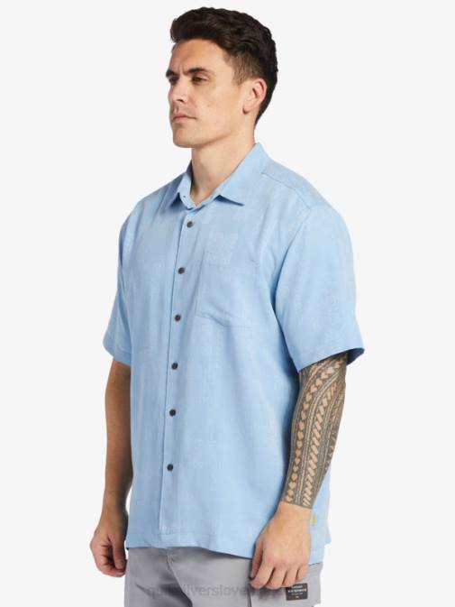 Quiksilver PJ4H800 moški temno modra srajca s kratkimi rokavi waterman manele bay