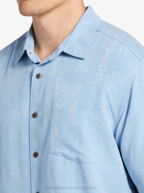 Quiksilver PJ4H800 moški temno modra srajca s kratkimi rokavi waterman manele bay