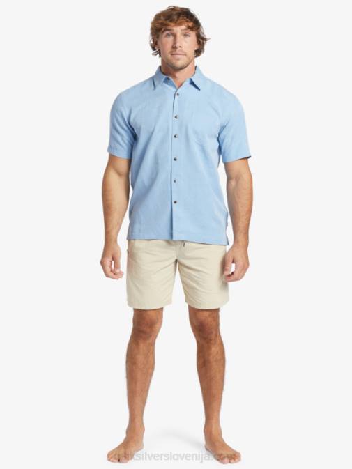 Quiksilver PJ4H800 moški temno modra srajca s kratkimi rokavi waterman manele bay