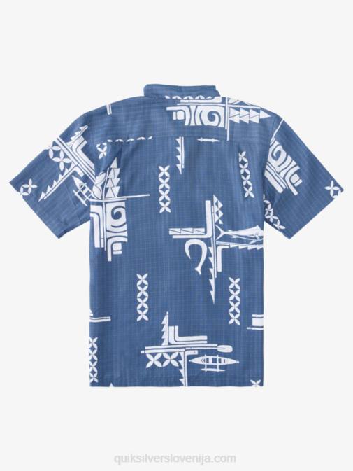 Quiksilver PJ4H862 moški praporščak modri veliki ulov srajca s kratkimi rokavi waterman big catch