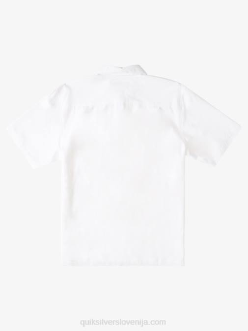 Quiksilver PJ4H867 moški bela waterman tahiti palms vrhunska majica proti gubam