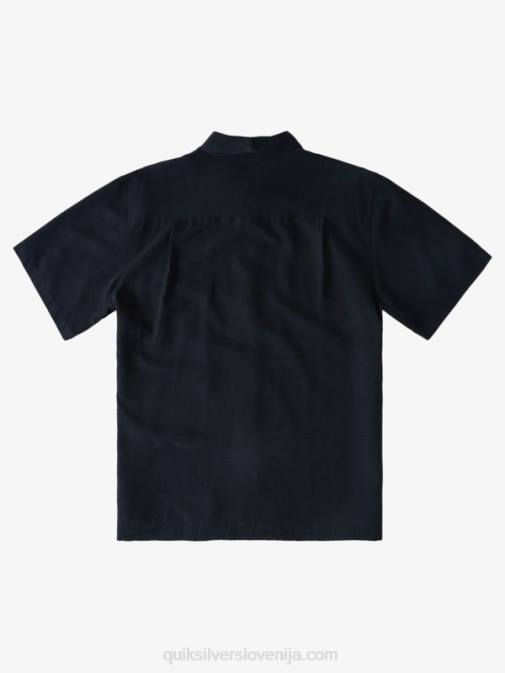 Quiksilver PJ4H868 moški Črna waterman tahiti palms vrhunska majica proti gubam