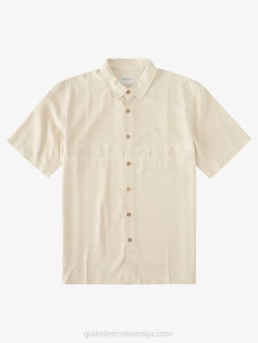 Quiksilver PJ4H869 moški rjavi riž waterman tahiti palms vrhunska majica proti gubam