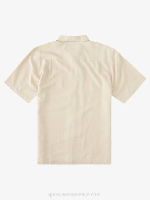 Quiksilver PJ4H869 moški rjavi riž waterman tahiti palms vrhunska majica proti gubam