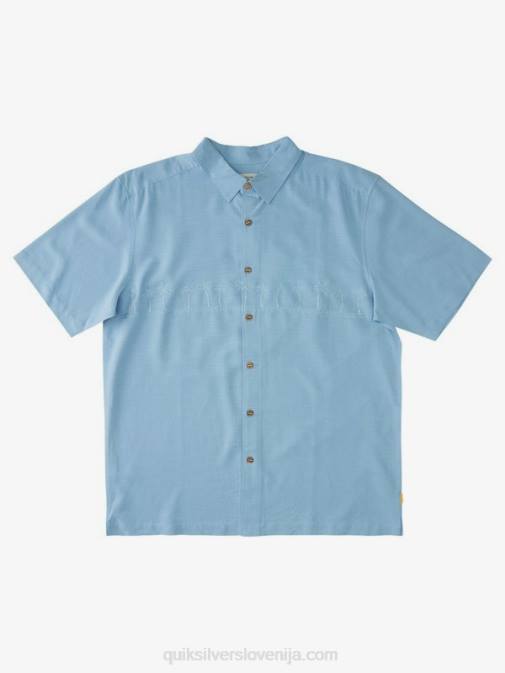 Quiksilver PJ4H870 moški temno modra waterman tahiti palms vrhunska majica proti gubam