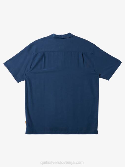 Quiksilver PJ4H872 moški praporščak modra waterman tahiti palms vrhunska majica proti gubam