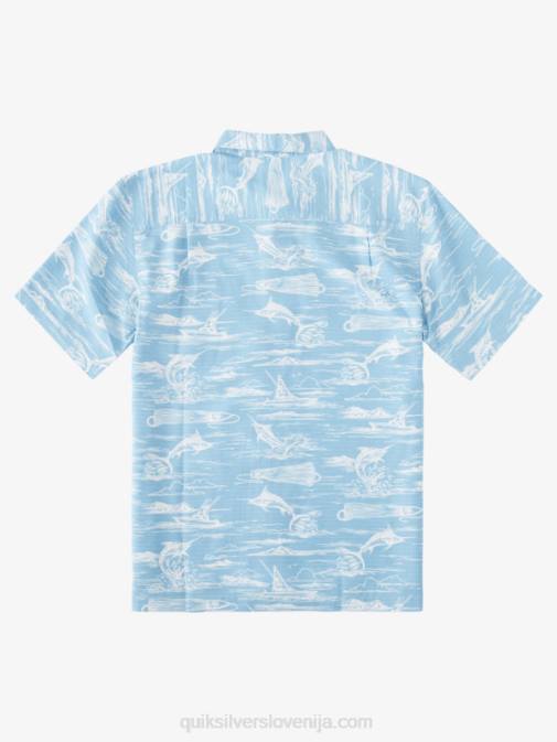 Quiksilver PJ4H900 moški dusk blue marlin jig havajska majica waterman marlin jig