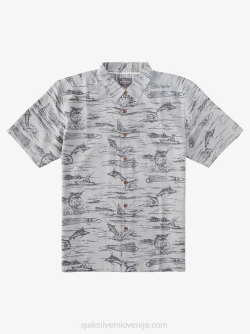 Quiksilver PJ4H901 moški črni marlin jig havajska majica waterman marlin jig