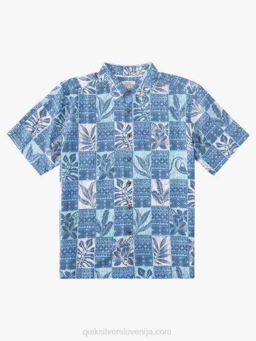 Quiksilver PJ4H917 moški temno modre listne škatle waterman leaf boxes havajska srajca