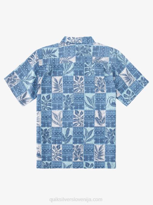 Quiksilver PJ4H917 moški temno modre listne škatle waterman leaf boxes havajska srajca