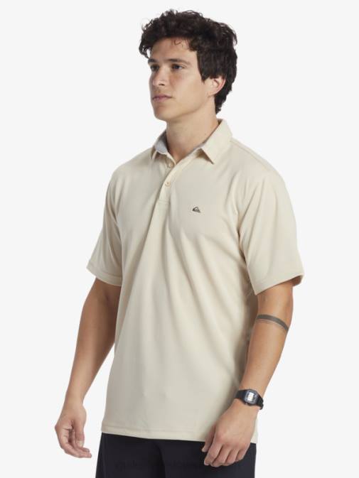 Quiksilver PJ4H95 moški rjavi riž waterman polo majica s kratkimi rokavi