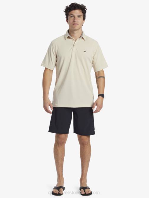 Quiksilver PJ4H95 moški rjavi riž waterman polo majica s kratkimi rokavi