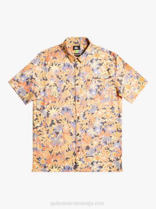 Quiksilver PJ4H967 moški temno skrilavca surfadelica surfadelica majica s kratkimi rokavi