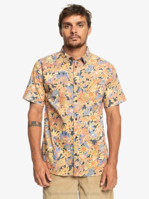 Quiksilver PJ4H967 moški temno skrilavca surfadelica surfadelica majica s kratkimi rokavi