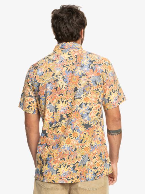 Quiksilver PJ4H967 moški temno skrilavca surfadelica surfadelica majica s kratkimi rokavi