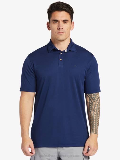Quiksilver PJ4H96 moški polnočna mornarica waterman polo majica s kratkimi rokavi