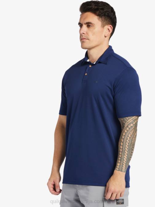 Quiksilver PJ4H96 moški polnočna mornarica waterman polo majica s kratkimi rokavi