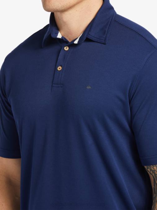 Quiksilver PJ4H96 moški polnočna mornarica waterman polo majica s kratkimi rokavi