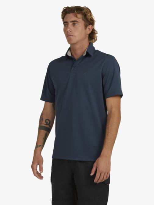 Quiksilver PJ4H96 moški polnočna mornarica waterman polo majica s kratkimi rokavi