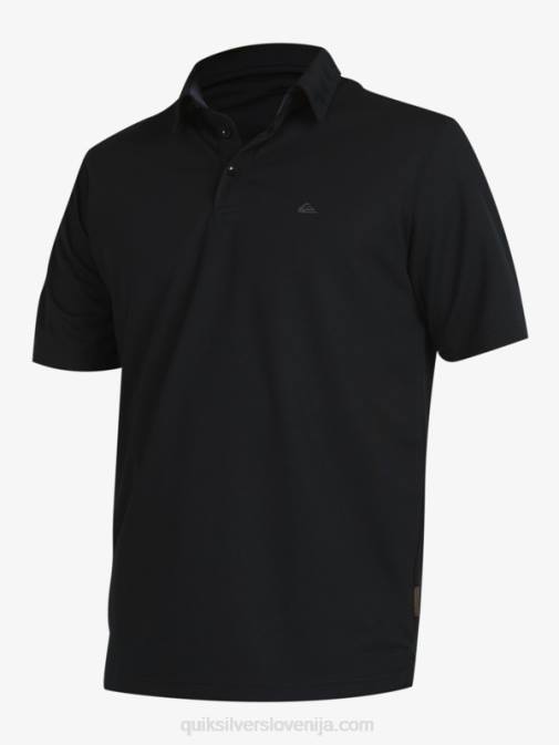 Quiksilver PJ4H98 moški Črna waterman polo majica s kratkimi rokavi