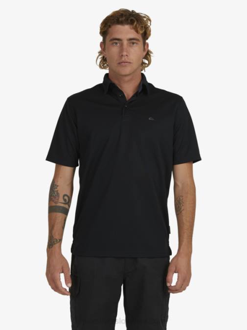 Quiksilver PJ4H98 moški Črna waterman polo majica s kratkimi rokavi