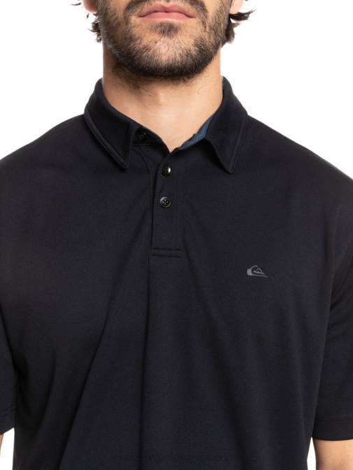 Quiksilver PJ4H98 moški Črna waterman polo majica s kratkimi rokavi