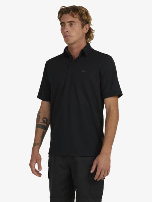 Quiksilver PJ4H98 moški Črna waterman polo majica s kratkimi rokavi