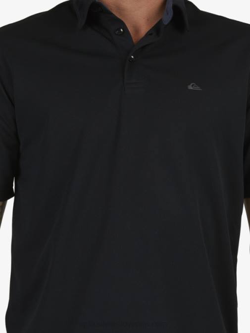 Quiksilver PJ4H98 moški Črna waterman polo majica s kratkimi rokavi