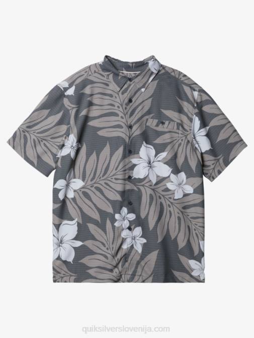 Quiksilver PJ4H993 moški temni skrilavec srajca s kratkimi rokavi waterman shonan