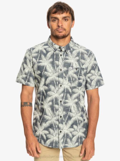 Quiksilver PJ4H995 moški mornarica minljiv trenutek srajca s kratkimi rokavi minljivega trenutka
