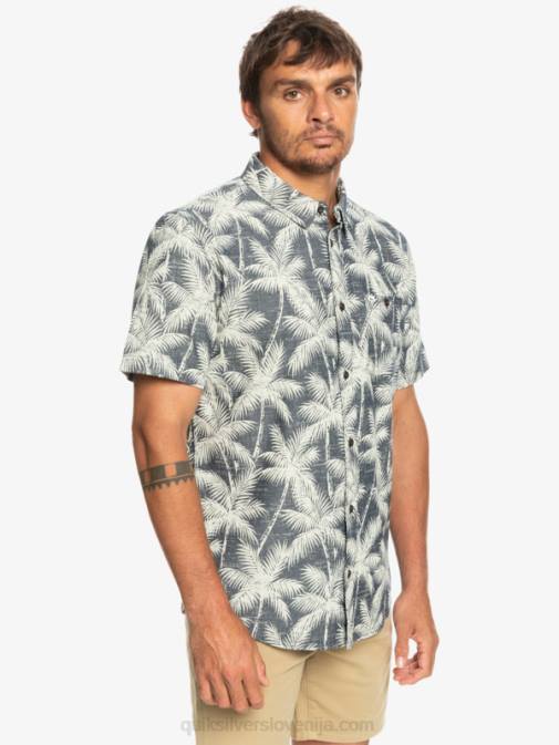 Quiksilver PJ4H995 moški mornarica minljiv trenutek srajca s kratkimi rokavi minljivega trenutka