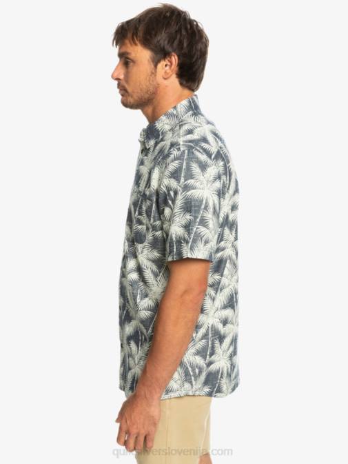 Quiksilver PJ4H995 moški mornarica minljiv trenutek srajca s kratkimi rokavi minljivega trenutka