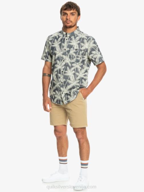 Quiksilver PJ4H995 moški mornarica minljiv trenutek srajca s kratkimi rokavi minljivega trenutka